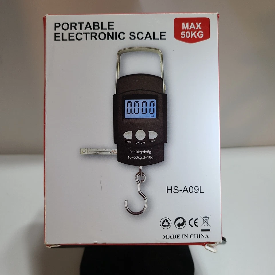 Báscula digital de bolsillo colgante de precisión máxima 110 lb / 50 kg, cinta métrica, regla Foto 2 de 4