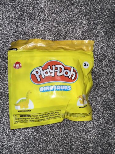 Wendy's Kid's Meal Toy Sealed Dinosaur Play-Doh Brachiosaurus Archaeopteryx New!