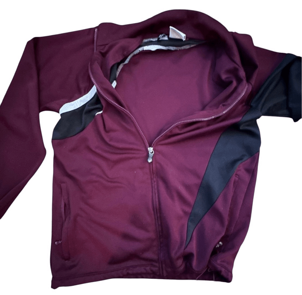 Adidas Clima365 Burgundy Black White Zip Up Jacket Size S 0333