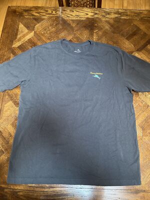 Tommy Bahama Shirt Mens XLarge Gray Cocktail Rum Pum Pum Cotton Relax