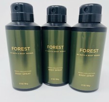 X3 Bath Body Works Forest Men's Collection Body Spray 3.7 oz NEW Discontinued