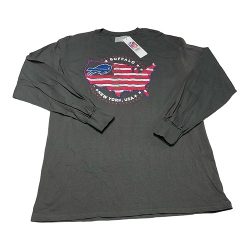 NWT Men's NFL Team Apparel Buffalo Bills USA America Long Sleeve T-Shirt Size M