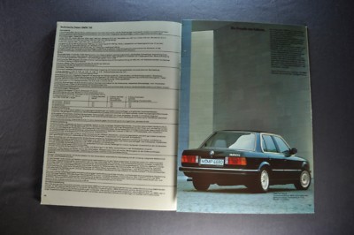 1985-1986 BMW 316 318i 320i 323i Sedan 50pg Brochure Original