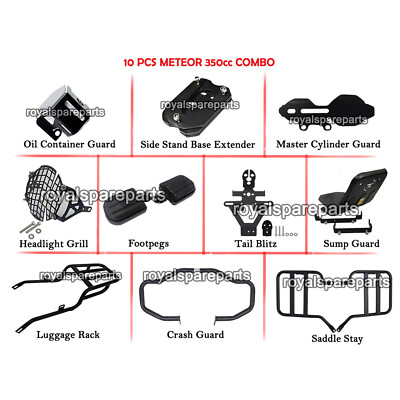Fit For Royal Enfield 10 Pcs Accessories Combo Pack - 31 For Meteor 350cc