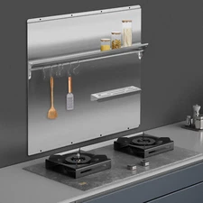 Backsplash 201 Stainless Steel Kitchen Range Hood Wall Tile Shield 30*30.7 inch