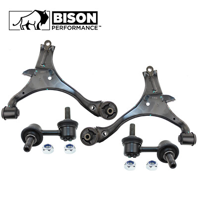 Bison Performance 4pc Front Lower Control Arm Sway Bar Kit For Honda Civic 01-05