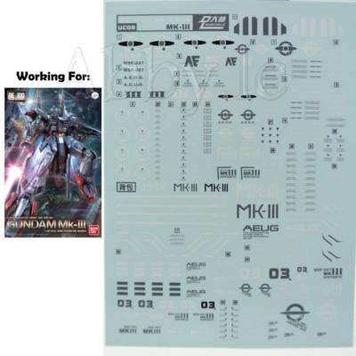 for RE 1/100 Mk III 3 D.L Model Master Water Slide pre-cut Decal Sticker MSF-007