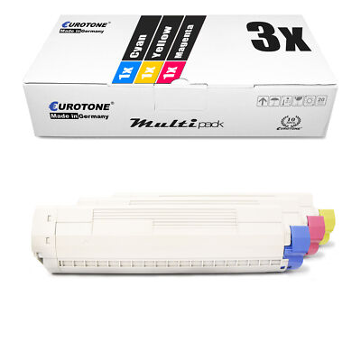 3x Toner für OKI MC 861 862 CDTN CDXN DN plus 44059253 - 44059255 Color CMY
