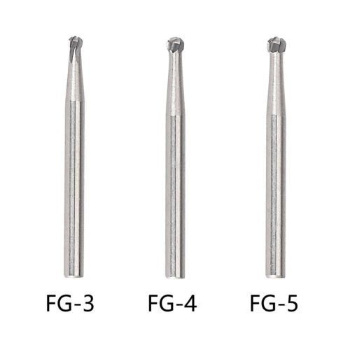 10pcs Dental Carbide Steel Bur Drills Dentist Tools for High Speed Handpiece NEW - Foto 7 di 11