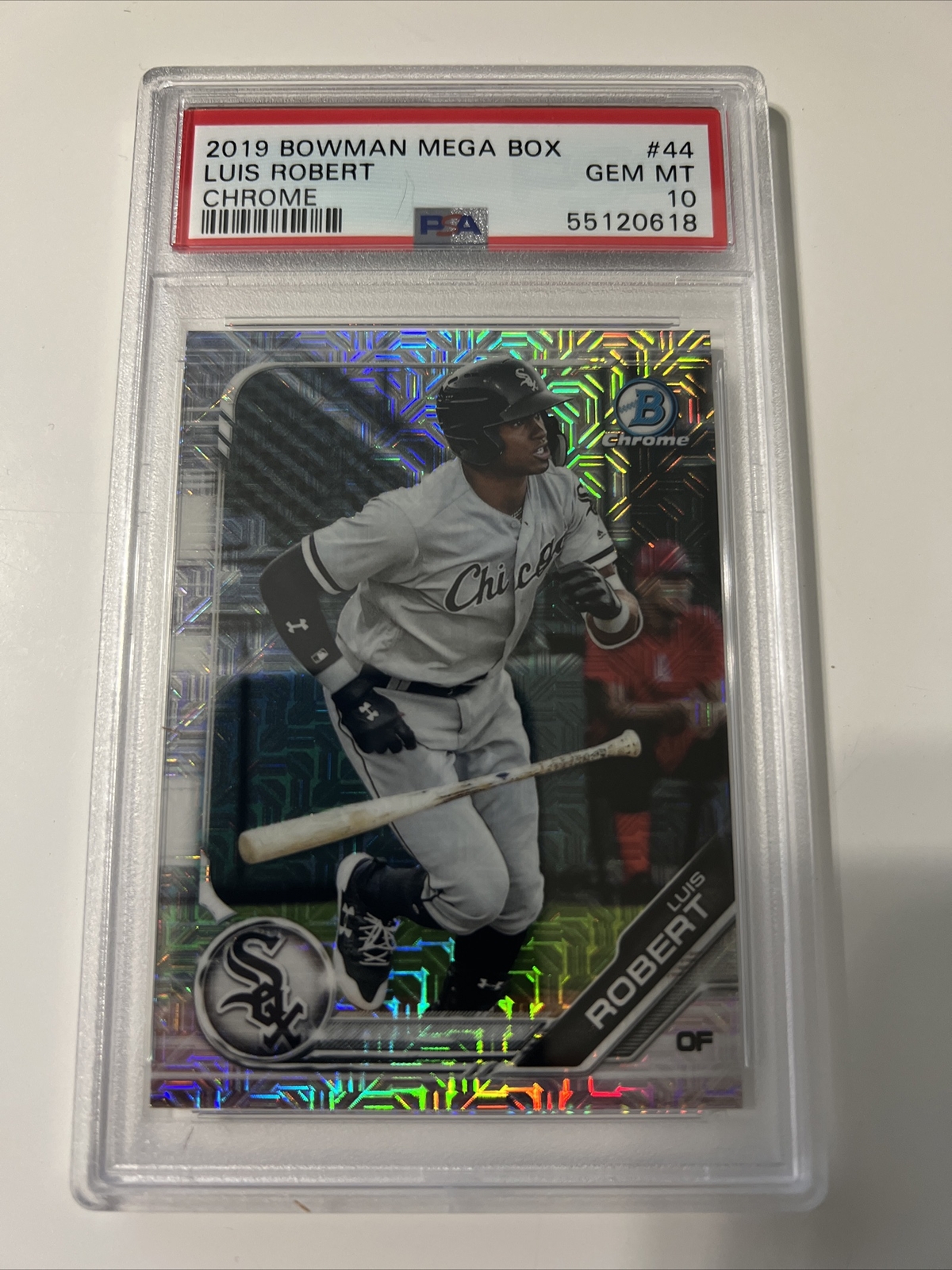 2019 Bowman Chrome Prospects Luis Robert Rookie MegaBox MOJO REFRACTOR PSA 10 RC