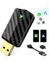 Mini Wireless Carplay Adapter with Fast Stable 5Ghz WiFi Bluetooth Connection, 