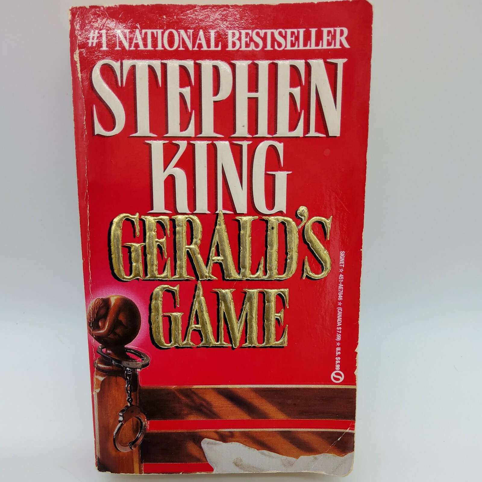 GERALD'S GAME by Stephen King (1993, Paperback) First Signet Printing FREE SHIP.