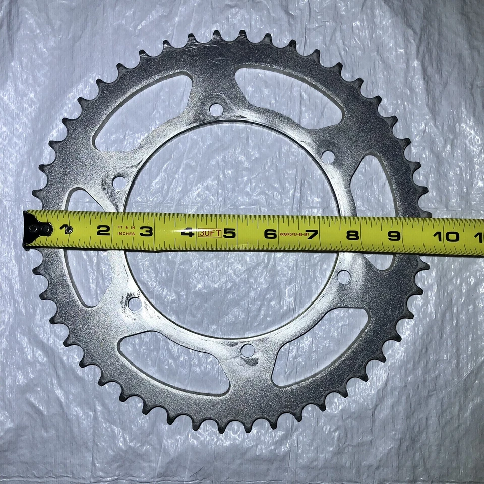 Piñón trasero Sunstar 7075-T6 48 dientes aluminio moto de cross plateado buen estado Foto 3 de 4