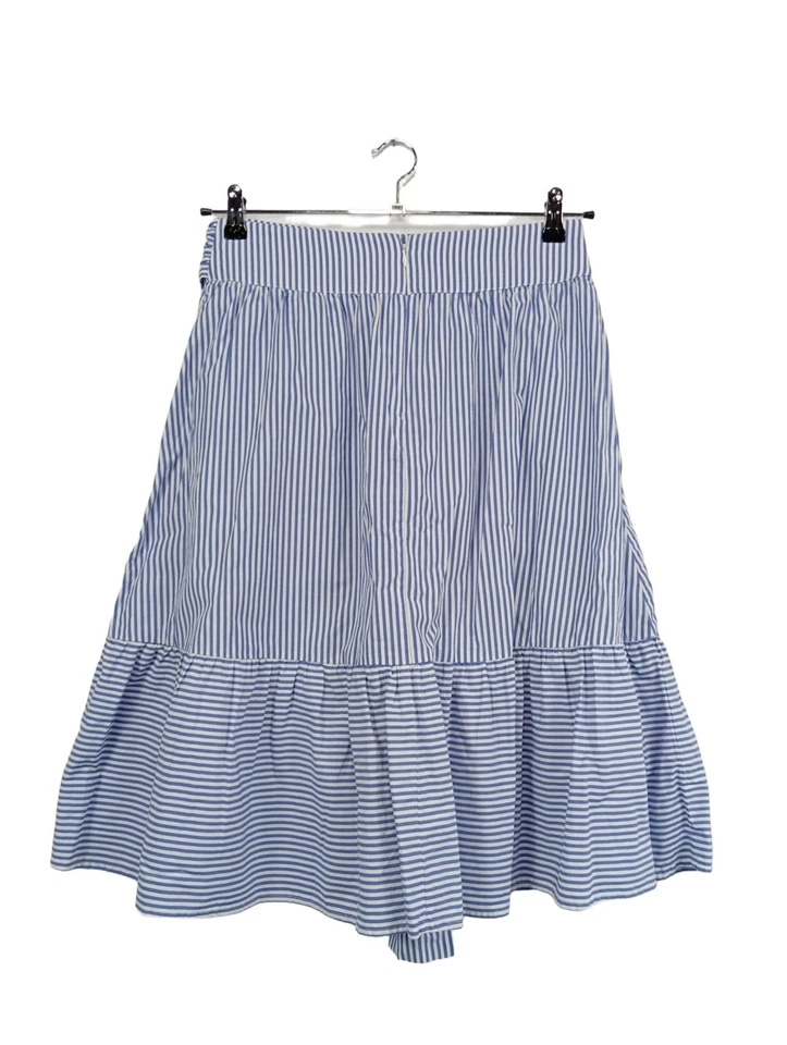 J.CREW High Waist Rock Damen Rock Gr. DE 38 blau-weiß Casual-Look - Bild 2 von 4