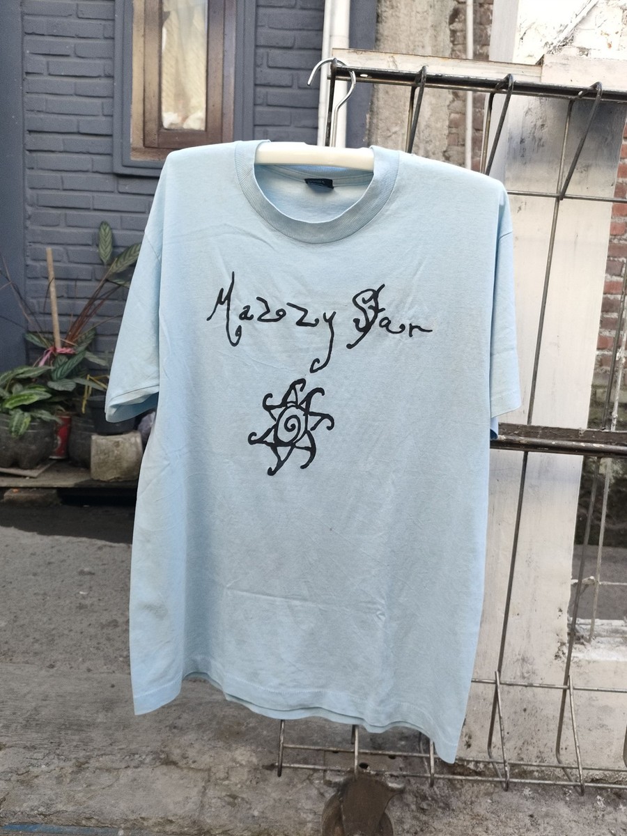 Vtg Mazzy Star band 90s Short Sleeve T shirt Light blue tee