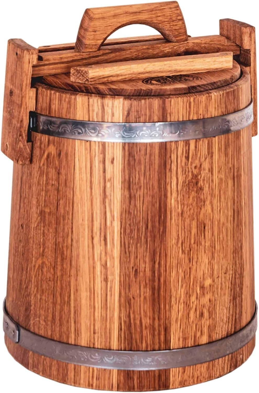Pickle Oak Barrel Cask Tank Farmhouse Bucket Sauerkraut Container Storage 5L ECO