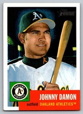 2002 Topps Heritage Nighttime Variation Johnny Damon 92B