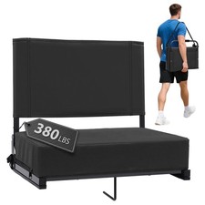 Stadium Seats with Back Support - Padded Portable Bleacher Seat with Handle S...