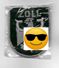 ZOLL alt GRÜN inaktuell 1990er Police Patch HANDGESTICKT ! Polizei Abzeichen OVP