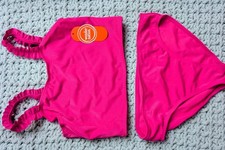 Wonder Nation Girls Ruffle Strap Tankini Swimsuit with UPF 50, 2-Piece, S 10-12