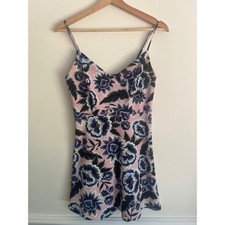 Show Me Your Mumu Sleeveless Mini Dress Size Medium Blue Pink Floral