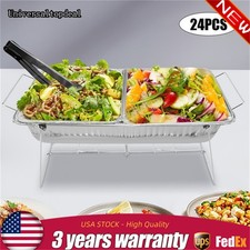 24 Pack Chafing Wire Rack Buffet Stand Full Size Chafing Food Warmer Dish Stand