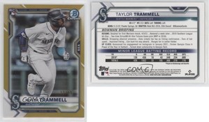 2021 Bowman Chrome Gold Refractor /50 Taylor Trammell #61 Rookie RC