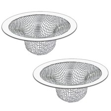 2PCS Tub Drain Hair Catcher - 2.75 inch Shower Drain Mesh Strainer, Stainless...