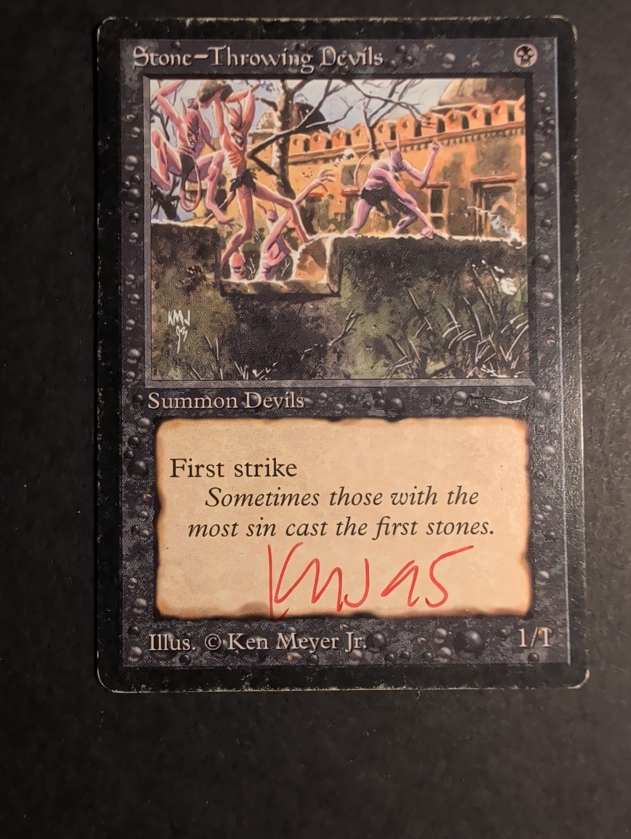 MTG stone-throwing devils 英語1 美品　値下げ MTG Stone-Throwing Devils (Light) Arabian Nights Regular Common