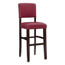 Monaco 30", Dark Red Bar Stool, 17.75"W x 19.5"D x 44.8"H,