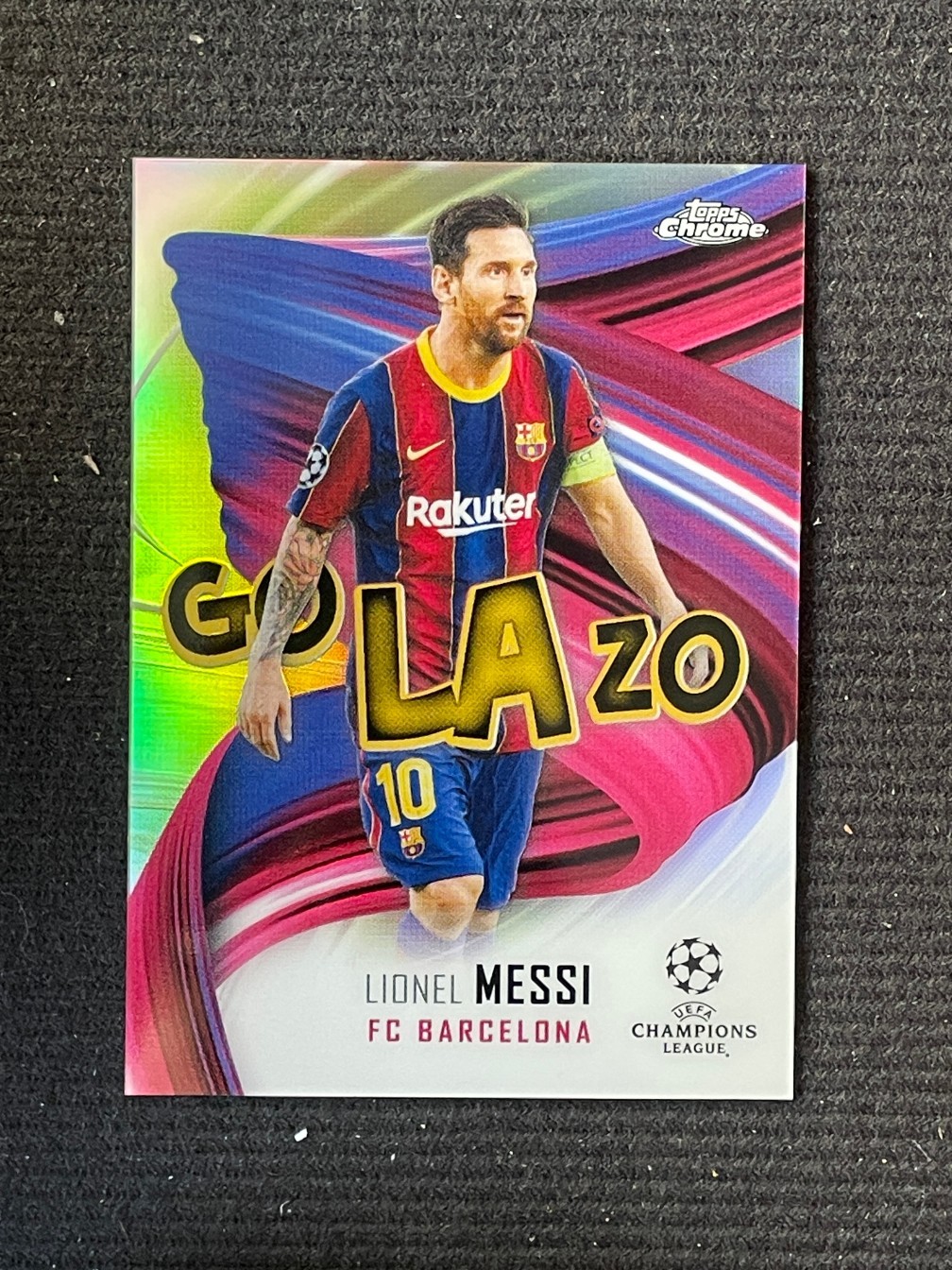 Lionel Messi 2020-21 Topps Chrome UEFA Club Competitions Golazo #GOL-LM