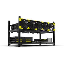 VEDDHA 6 GPU Mining Rig frame Aluminum Stackable For Miner Unassemble no fan