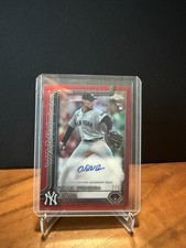 Topps 2025 Chrome Update Will Warren Yankees Rookie Debut Auto true red /5