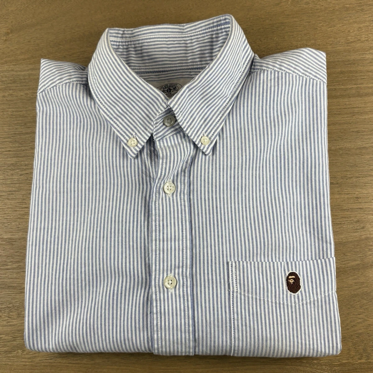 A Bathing Ape Cotton Striped Casual Button-Down Shirts for Men for