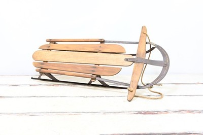 Vintage 41'' Child's Sled Winter Decor Christmas Decor Wood Snow Good Condition