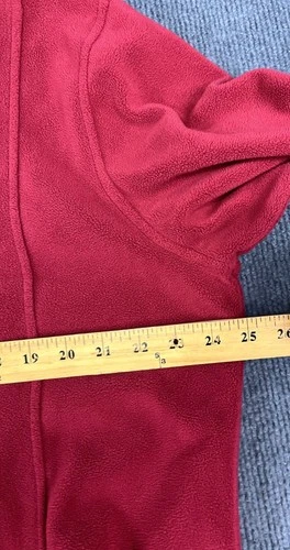 Corvette Red Fleece Full-Zip Jacket With Black Collar & Pocket For Men 2XL image 8