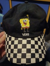 Vans X Spongebob Off The Wall Baseball Cap Black/White Chequered