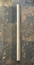 Stone-grey, woven bamboo, R-profile threshold bar for wood flooring