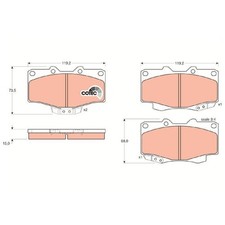 Satz Bremsbeläge 24448095 Bremsklötze vorne für VW Taro