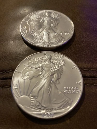 1987 1 oz Silver American Eagle (Brilliant Uncirculated) x2