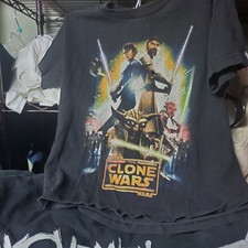 Vintage 2000s Star Wars The Clone Wars Animated Graphic Shirt Size Youth Medium