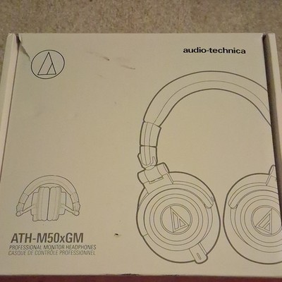 Audio-Technica ATH-M50xGM Wired Headband Headphones, Black, 45mm Drivers