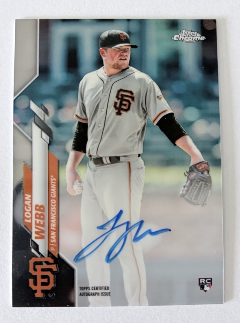 2020 Topps Chrome - Rookie Autographs Logan Webb #RA-LW (AU, RC)