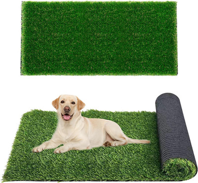 Realistic 4x6 Ft Artificial Grass Rug - Thick, Durable, Perfect for Pets & Outdo