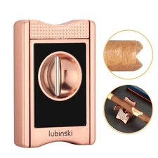 Lubinski Stainless Steel Cigar Cutter Sharp Vcut Cigarette Holder Pocket Travel
