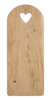 Ib Laursen - Schneidebrett Servierbrett Holz L 45Cm LäNglich Mit Herz 17125-00