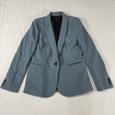J Crew Parke Blazer Womens 4 Blue Wool Stretch Career Office Academia Dressy