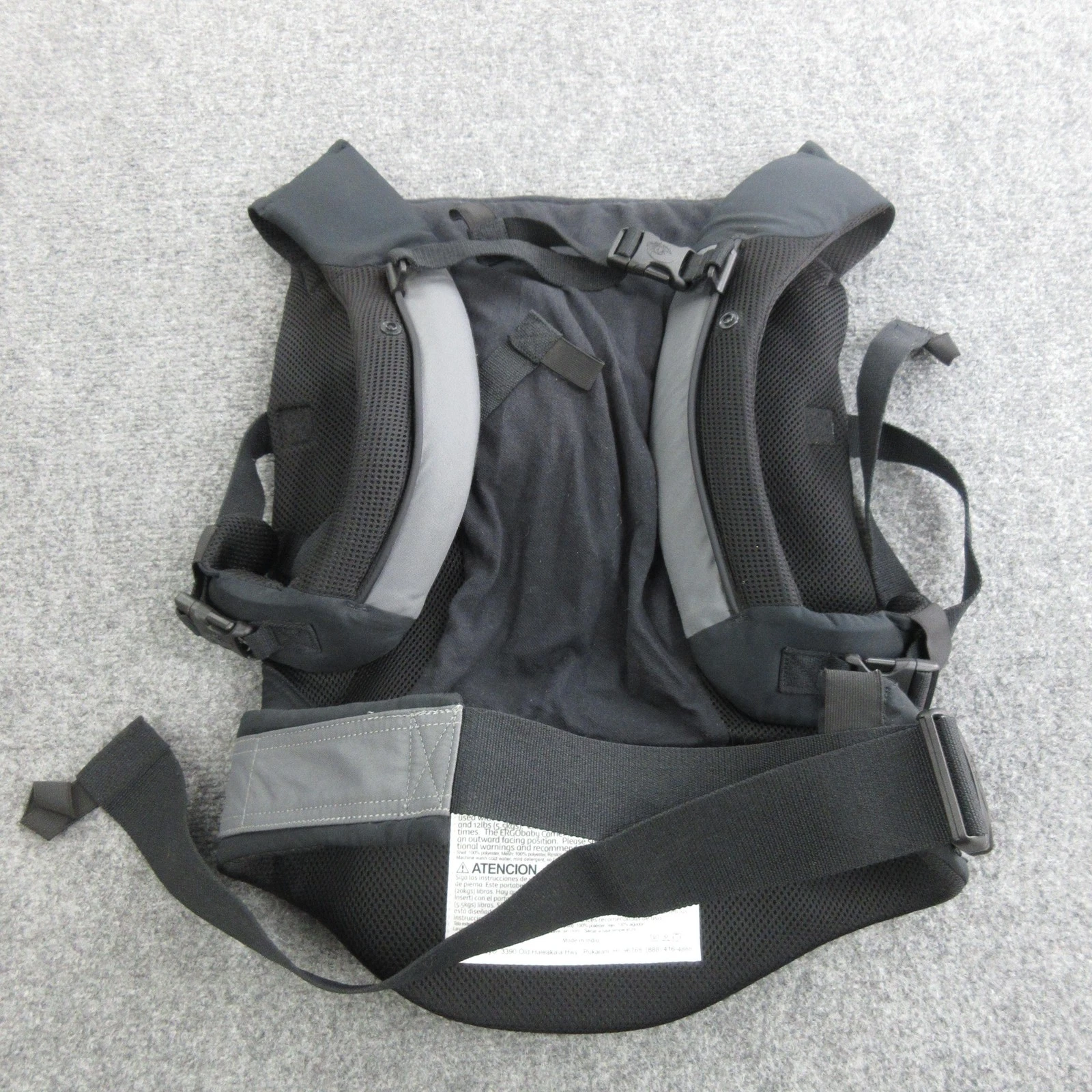 Ergobaby Baby Carrier Gray Black Mesh Ergonomic Adjustable Infant Toddler