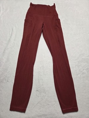 Lululemon Align High Rise Pant with pockets 25'' Nulu - Red Merlot - Size 2