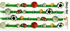 Suzy's Zoo "Sports" Scrapbook Border Sticker 9905 BULK 25 SHEETS